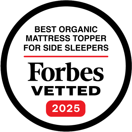 Birch Plush Organic Topper was Forbes Vetted for best organic mattress topper for side sleepers in 2025.
