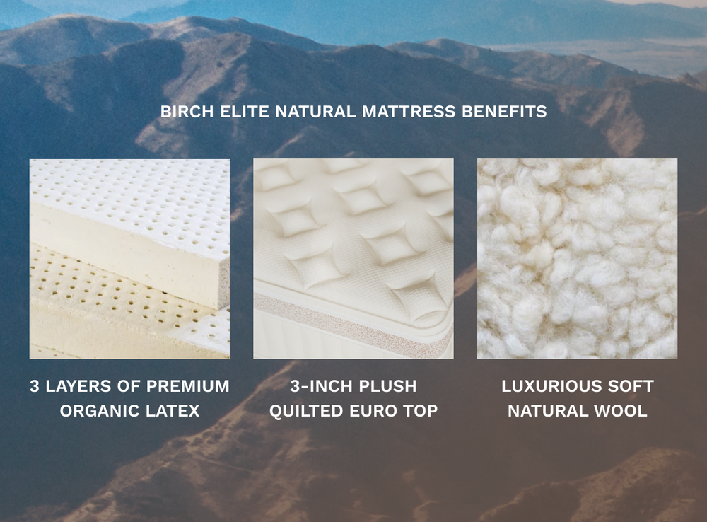 The Birch Elite Natural Mattress offers luxury upgrades
