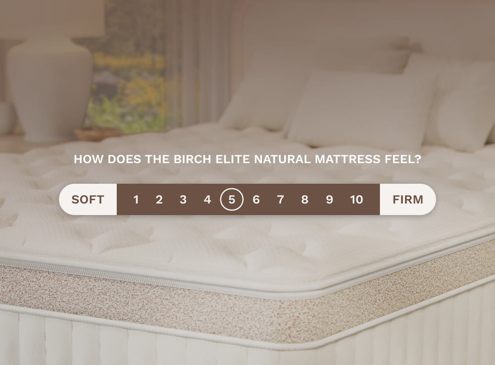The Birch Elite Natural Mattress has a medium-soft feel