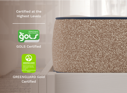 A rendered image showcasing GOLS and Greenguard Gold Certifications