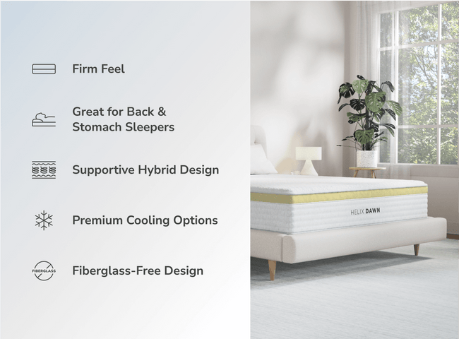 Shop the Helix Dawn mattress for The Mattress Shop, showcasing product thumbnail image for Helix Dawn on the product page.