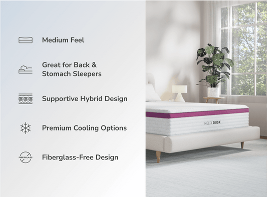 Shop the Helix Dusk mattress for The Mattress Shop, showcasing product image for Helix Dusk on the collection page.