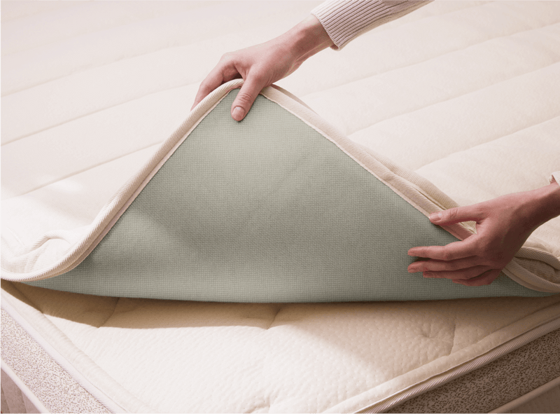 The Birch Plush Organic Mattress topper is made with organic cotton and organic latex.