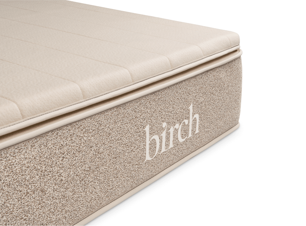 The Birch Plush Organic Mattress topper adds responsive cushioning to the surface of any mattress.