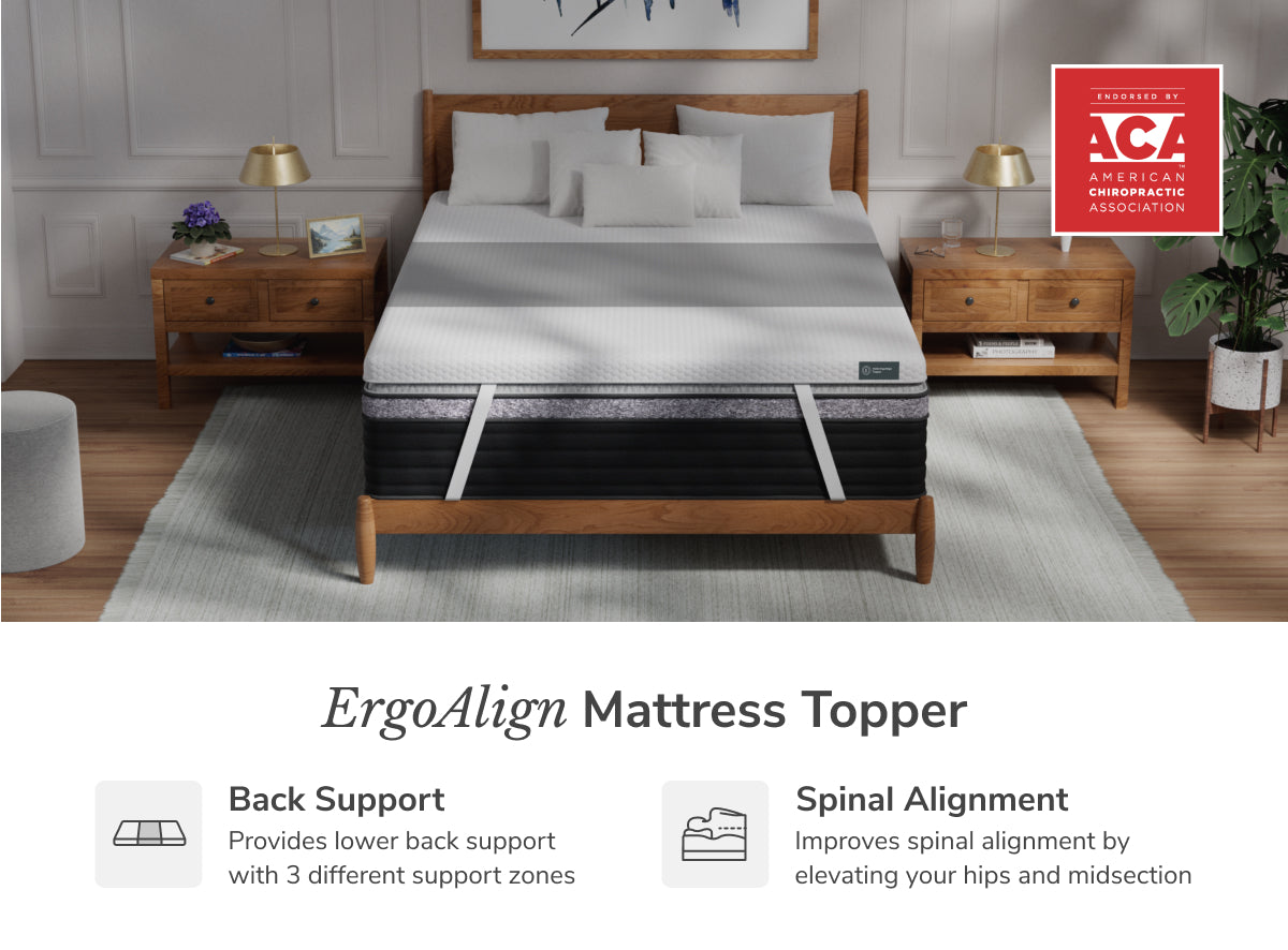 Add the ErgoAlign Mattress Topper for improved support and spinal alignment 