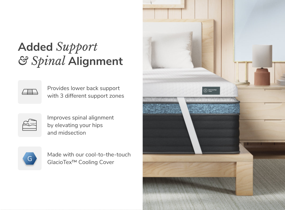 The ErgoAlign Mattress Topper is great for added support and spinal alignment 