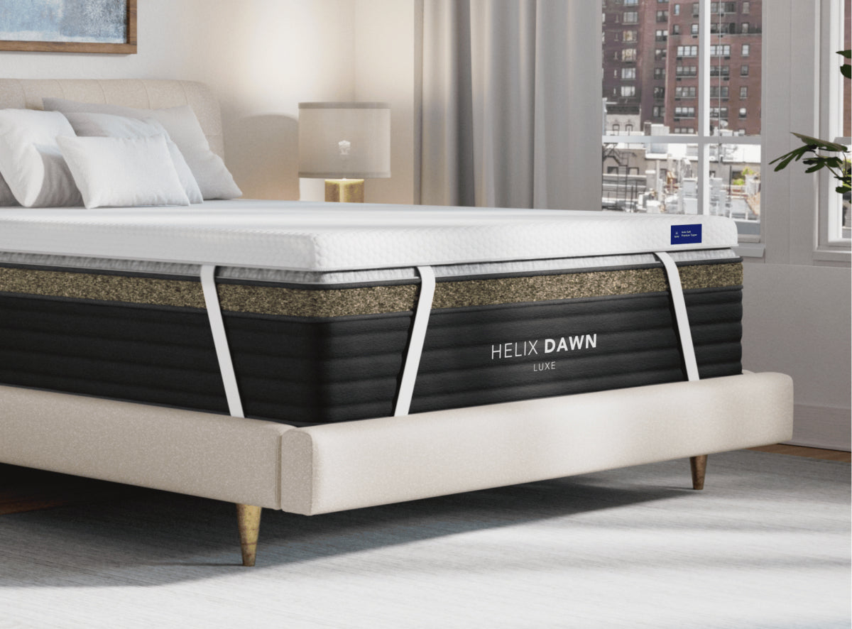 Enjoy a luxury plush or firm feel with the Premium Mattress Topper