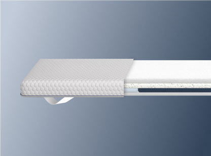 A rendered image of the ErgoAlign Mattress Topper showing the internal layers of the topper