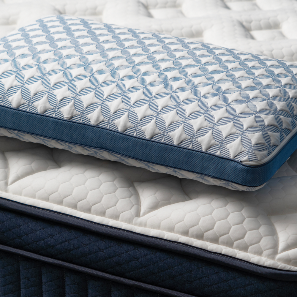 luxury cooling pillow on bb aurora mattress