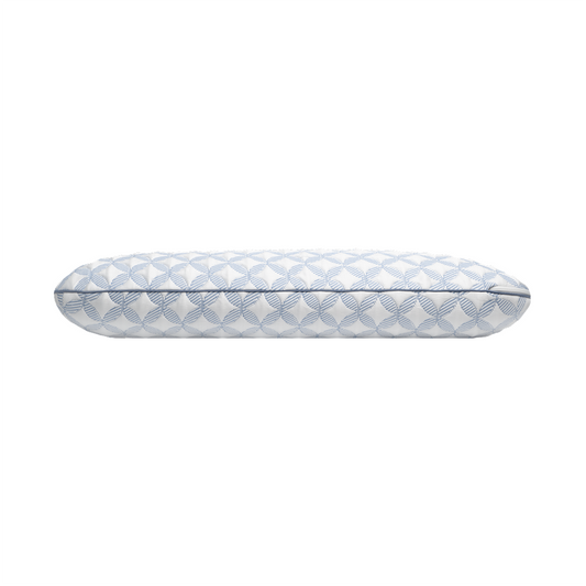 luxury cooling pillow low loft product on white background for The Mattress Shop, showcasing product image for Luxury Cooling Gel Memory Foam Pillow on the collection page.
