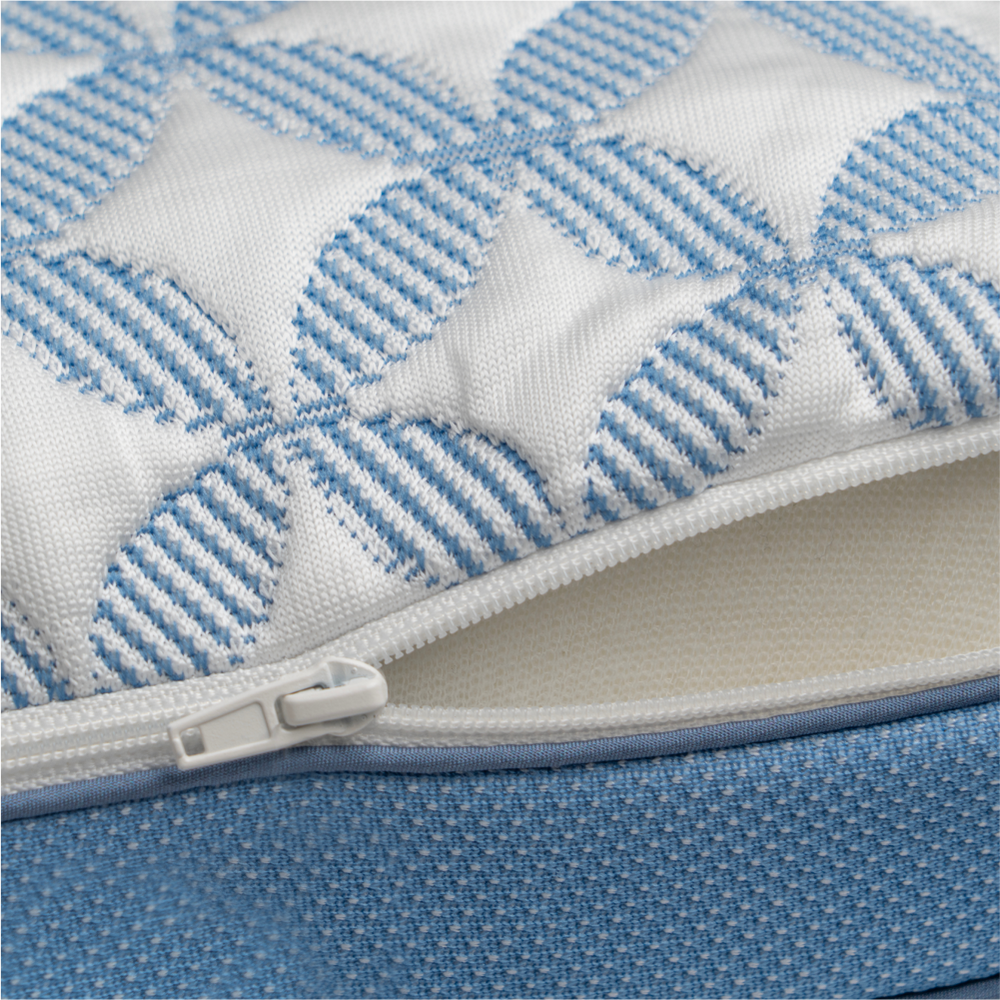 luxury cooling pillow zipper detail texture