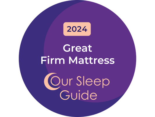 2024 Our Sleep Guide award for the Dawn Elite mattress
