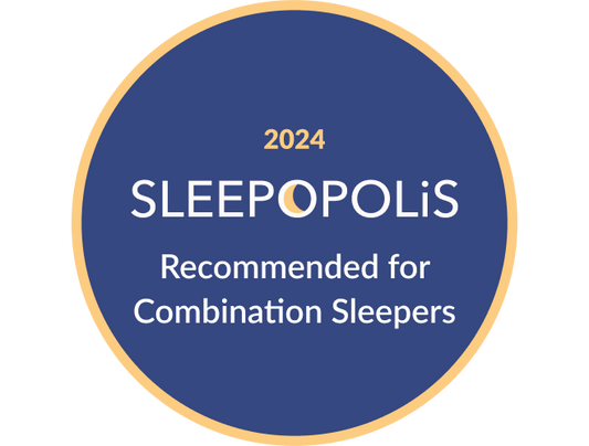 2024 Sleepopolis award for the Helix Moonlight mattress