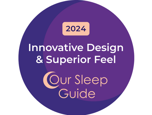 2024 Our Sleep Guide award for the Sunset Elite mattress