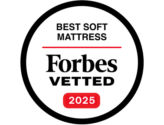2025 Forbes vetted award for the Helix Sunset Luxe mattress