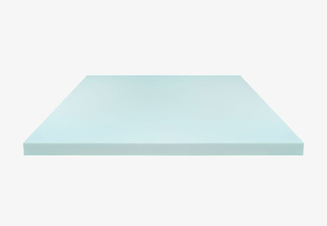 Brooklyn Bedding Plank Firm mattress topper front view without cover, designed for firm sleep support and pressure relief for The Mattress Shop, showcasing product thumbnail image for Brooklyn Bedding Plank Firm Topper on the product page.