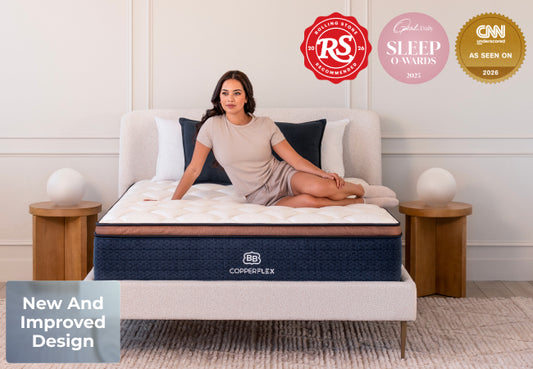 Brooklyn Bedding CopperFlex Pro hybrid mattress new and improved design, Rolling Stone recommended, CNN Underscored as seen on