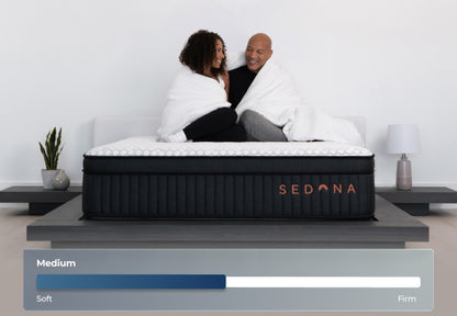 sedona lifestyle image with firmness scale showing medium