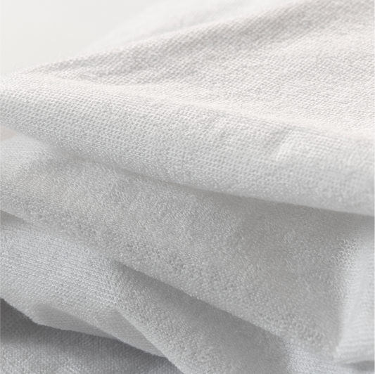bb mattress protector close up texture detail for The Mattress Shop, showcasing product image for Deep Pocket Mattress Protector on the collection page.