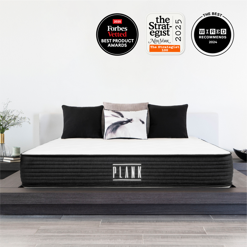 plank lifestyle image with award badges