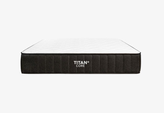 Brooklyn Bedding Titan+ Core mattress shown in side profile on white background, product listing view. for The Mattress Shop, showcasing product image for Brooklyn Bedding Titan Plus Core on the collection page.