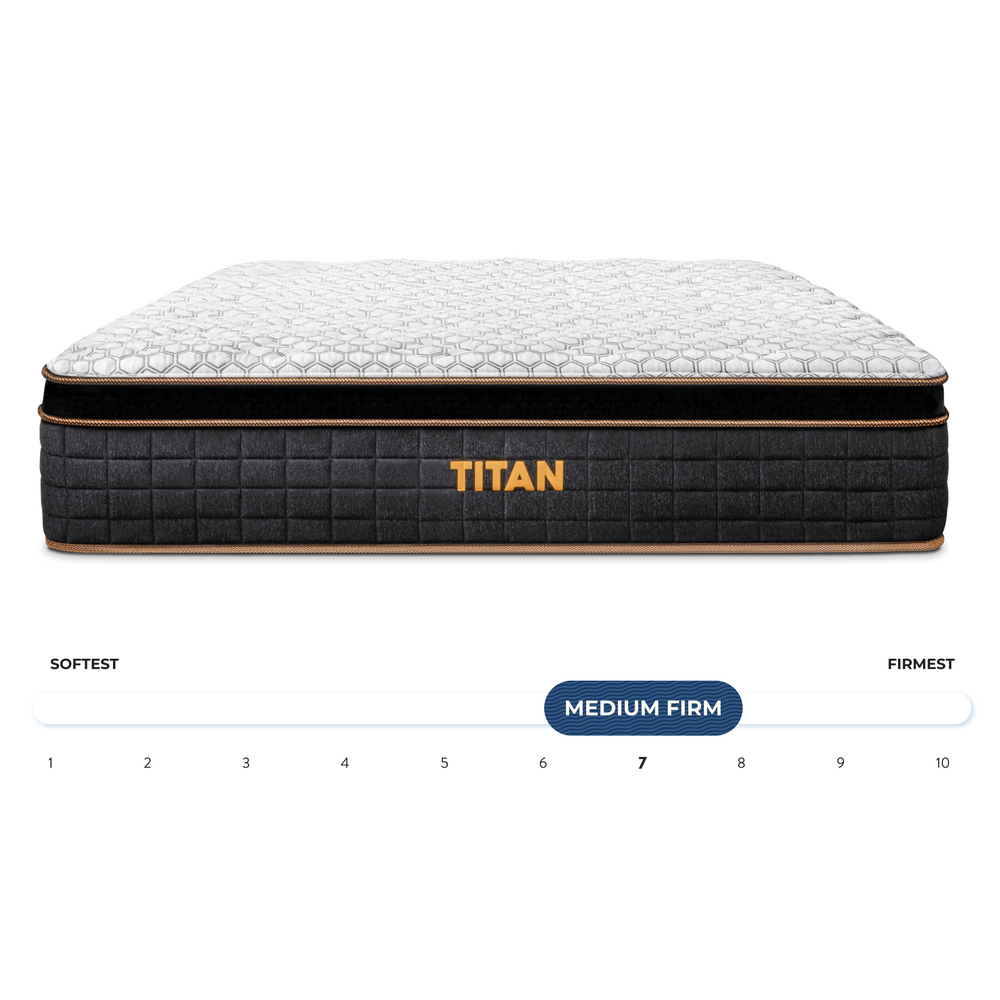 titan elite front with firmness scale showing medium firm