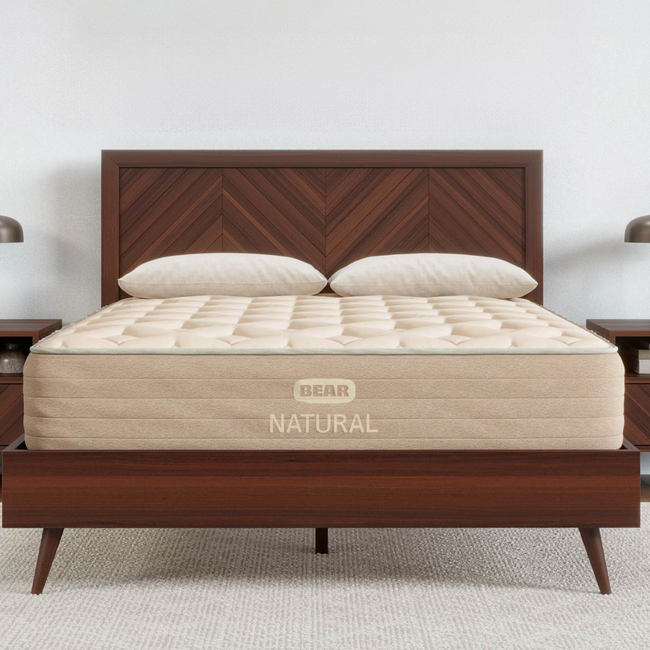 Bear Natural latex hybrid mattress for The Mattress Shop, showcasing product image Bear Natural on the page: Best Natural / Organic Mattresses page.