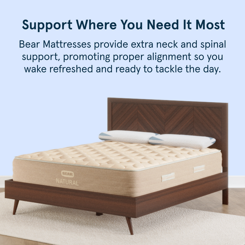 Bear Natural mattress with extra neck and spinal support