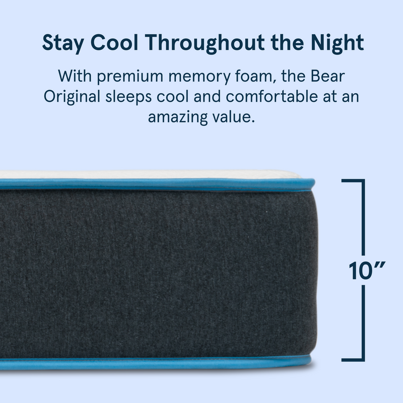 Bear Original mattress offering breathable foam layers for enhanced support and comfort, ideal for a restful night’s sleep.