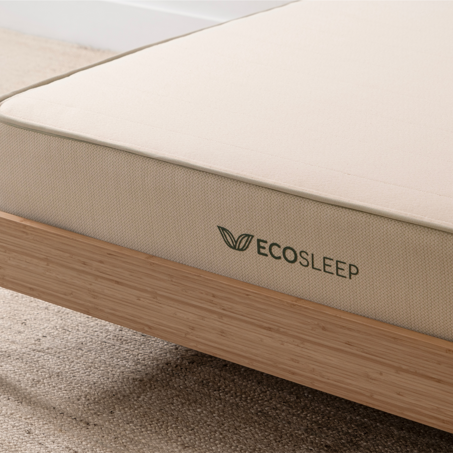 ecosleep mattress close up of logo