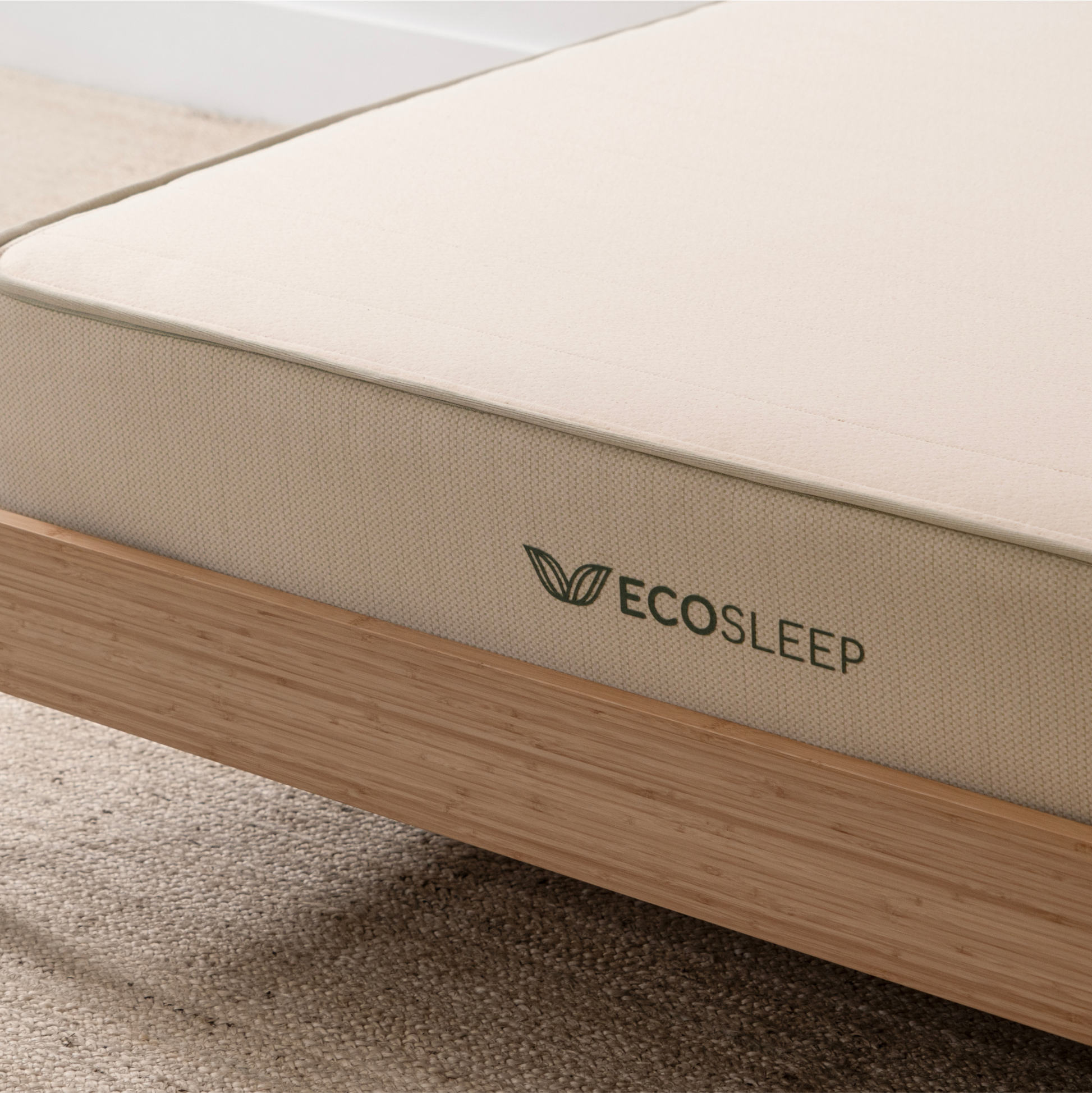 ecosleep mattress close up of logo