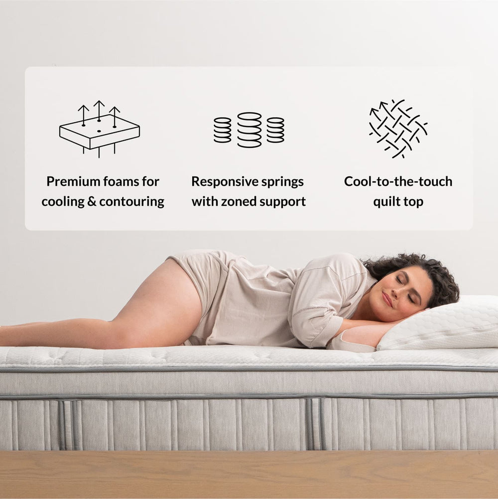 Leesa Chill Oasis mattress with temperature-regulating foam designed to keep you cool while sleeping soundly.
