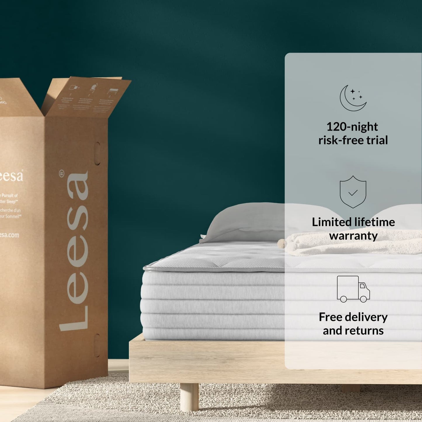 Leesa Studio Chill Hybrid Mattress for The Mattress Shop, showcasing product image for Leesa Studio Chill Hybrid Mattress on the product page.