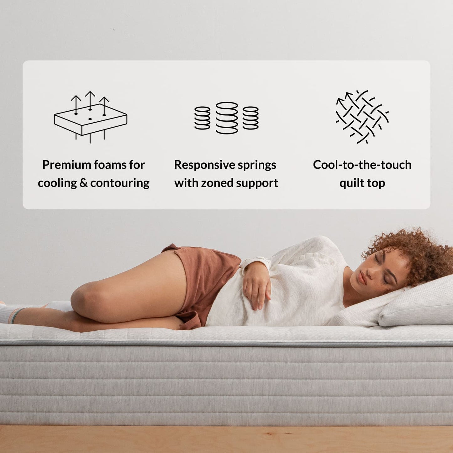 Leesa Studio Chill Hybrid Mattress for The Mattress Shop, showcasing product image for Leesa Studio Chill Hybrid Mattress on the product page.