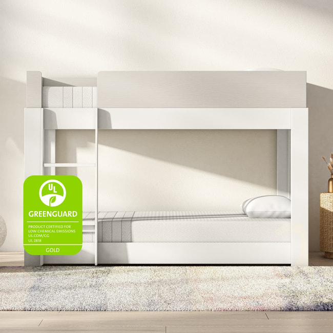 Leesa Kids Mattress in a bedroom. for The Mattress Shop, showcasing product image Leesa Kids Mattress on the page: Best Mattresses for Kids page.