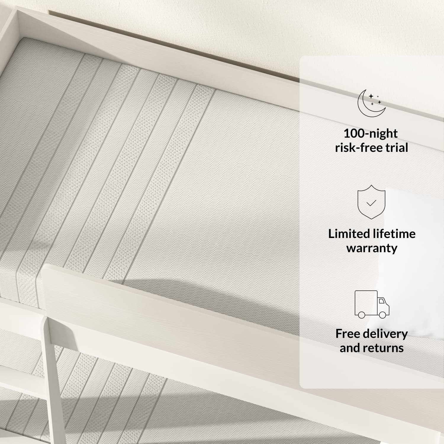 Leesa Kids Mattress in a bedroom.