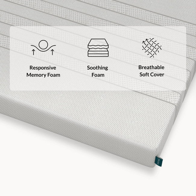 Close up of the Leesa Kids Mattress. for The Mattress Shop, showcasing product image Leesa Kids Mattress on the page: Best Mattresses for Kids page.