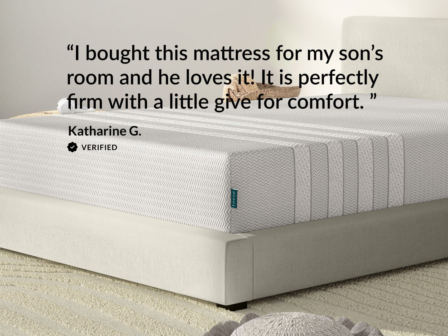 Leesa Youth Mattress for The Mattress Shop, showcasing product image for Leesa Youth Mattress on the product page.