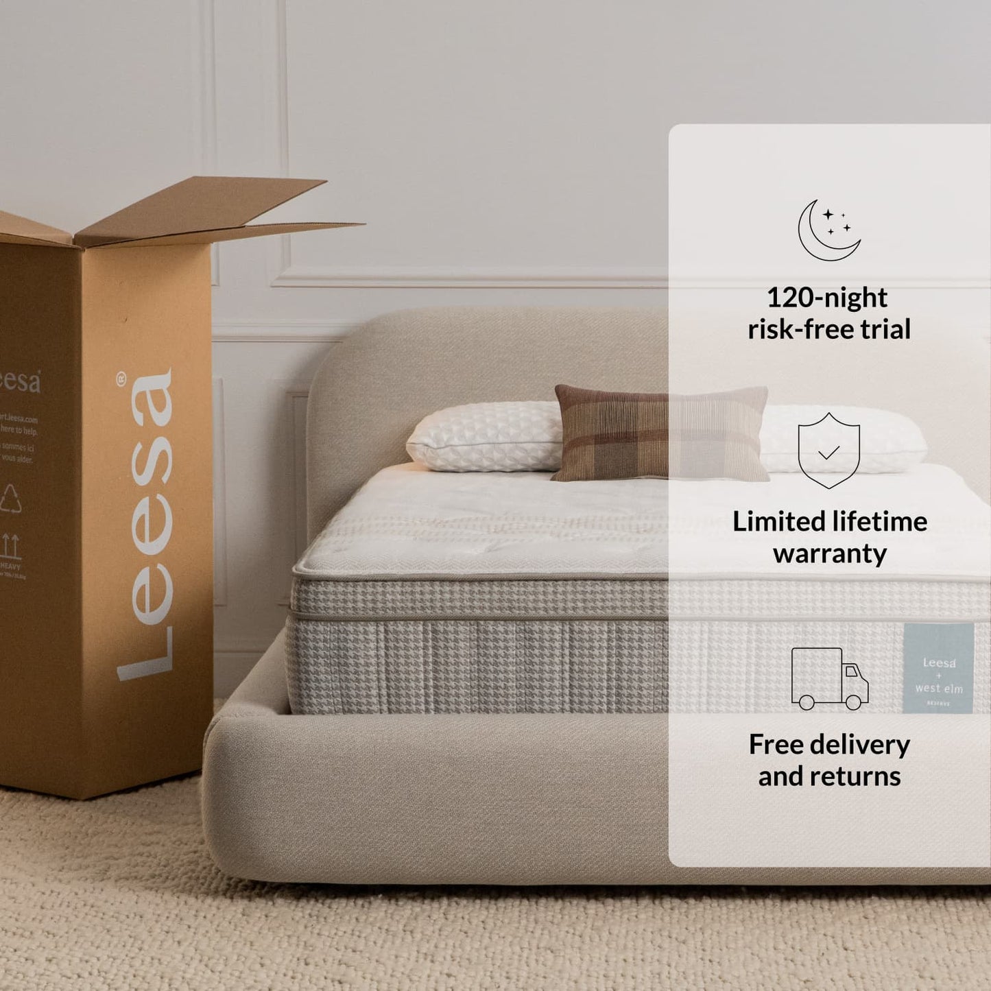 Leesa Reserve Hybrid Mattress for The Mattress Shop, showcasing product image for Leesa Reserve Hybrid Mattress on the product page.