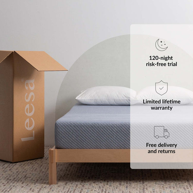 Leesa Studio mattress offering budget-friendly comfort with high-quality foam layers designed for pressure relief. for The Mattress Shop, showcasing product thumbnail image for Leesa Studio Mattress on the product page.