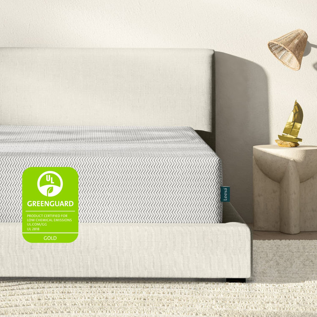The Leesa Youth Mattress in a bedroom. for The Mattress Shop, showcasing product image Leesa Youth Mattress on the page: Best Mattresses for Kids page.