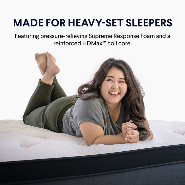 Nolah Evolution Comfort+ mattress features a reinforced coil core for plus-size sleepers. for The Mattress Shop, showcasing product image Nolah Evolution Comfort+ on the page: Best Mattresses for Heavy Sleepers page.