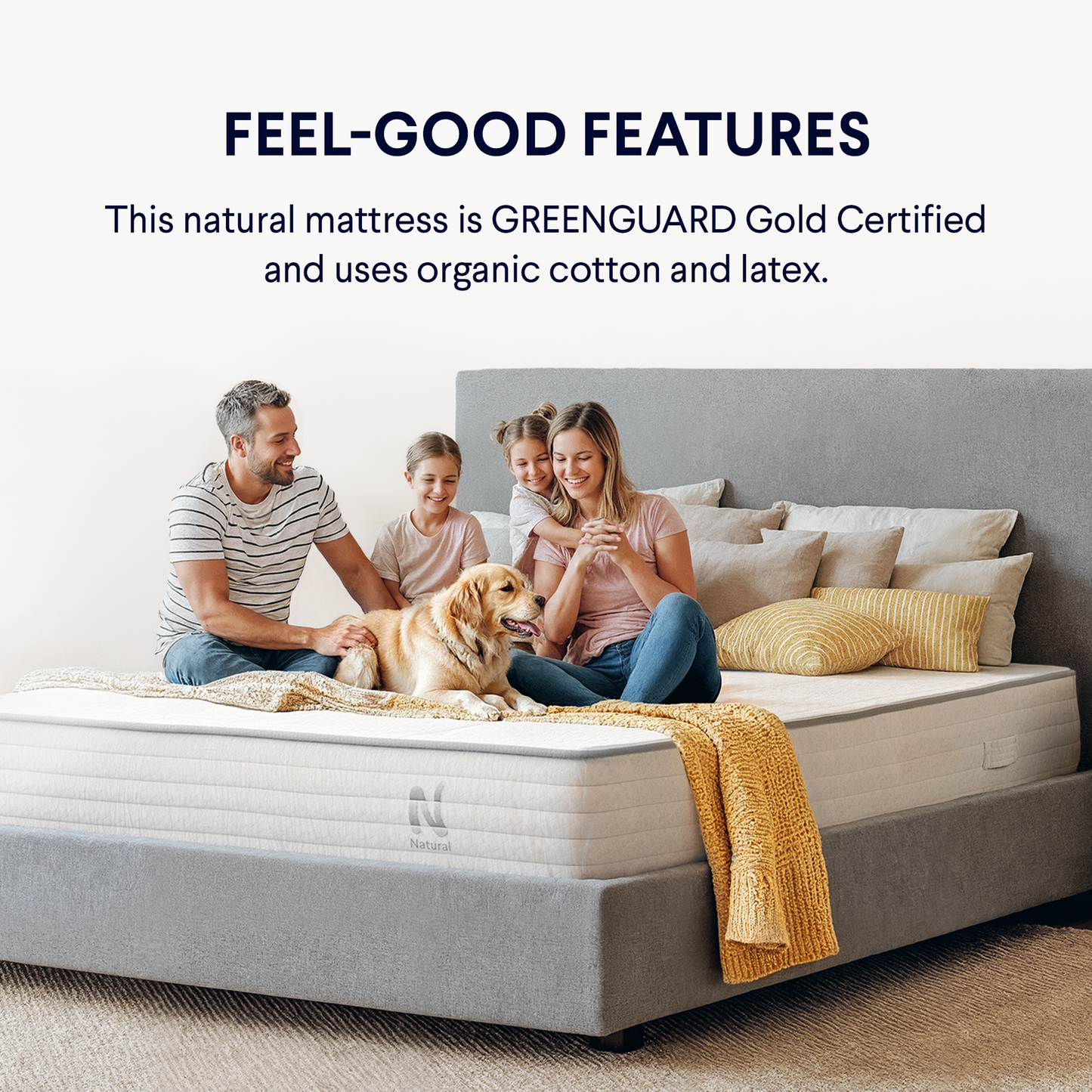 Nolah Natural hybrid mattress with organic latex and organic cotton