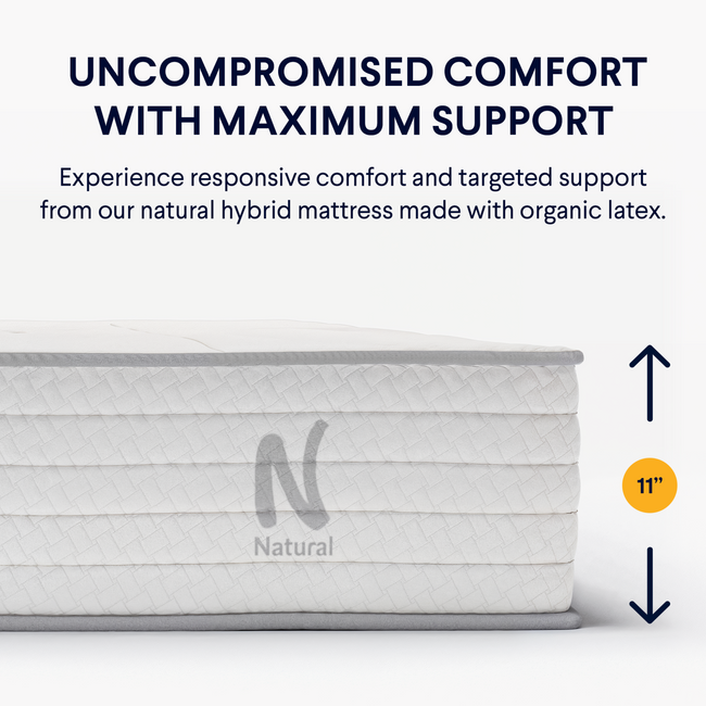 Nolah Natural 11-inch latex hybrid mattress for The Mattress Shop, showcasing product thumbnail image for Nolah Natural on the product page.