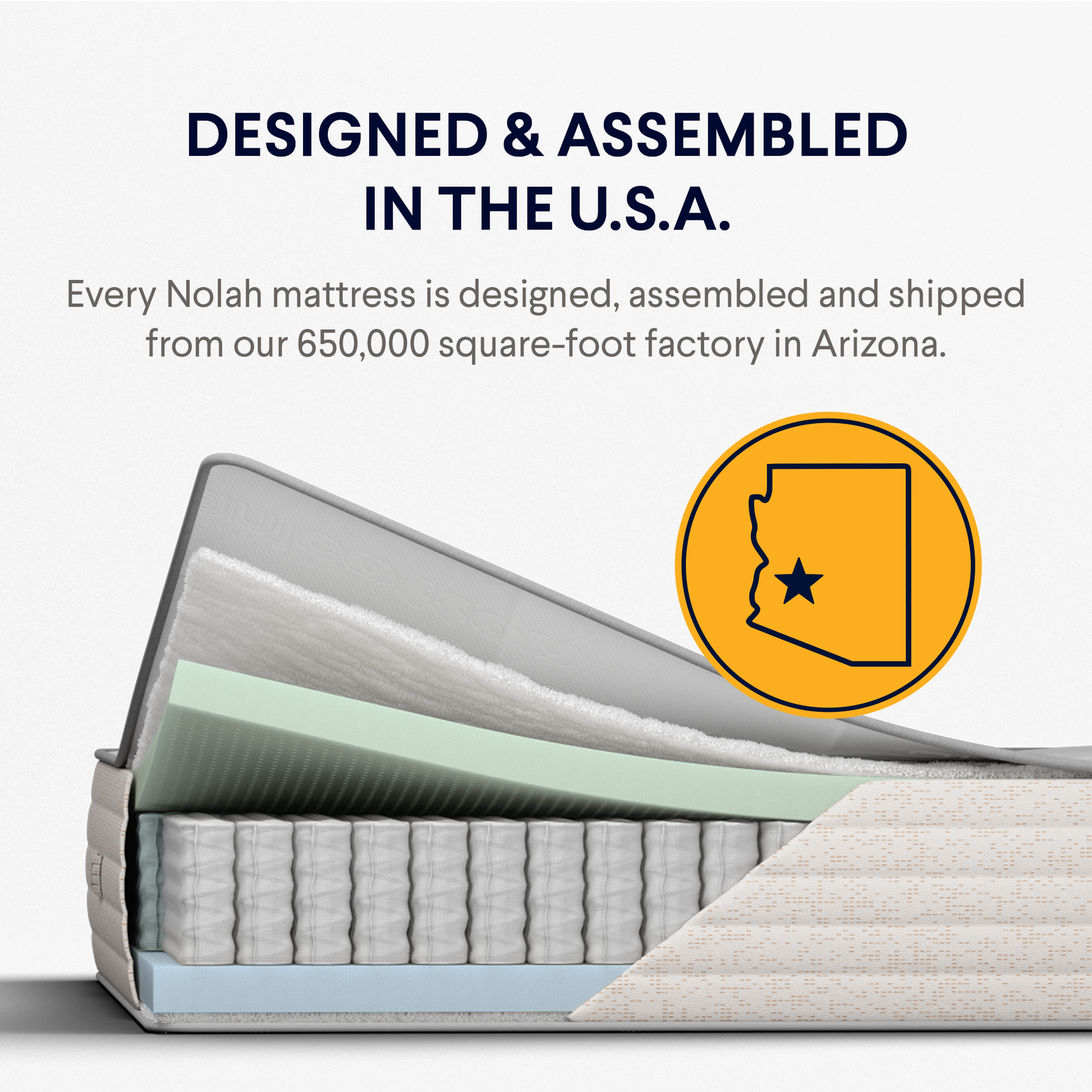 Nolah Nurture kids mattress designed and assembled in the USA