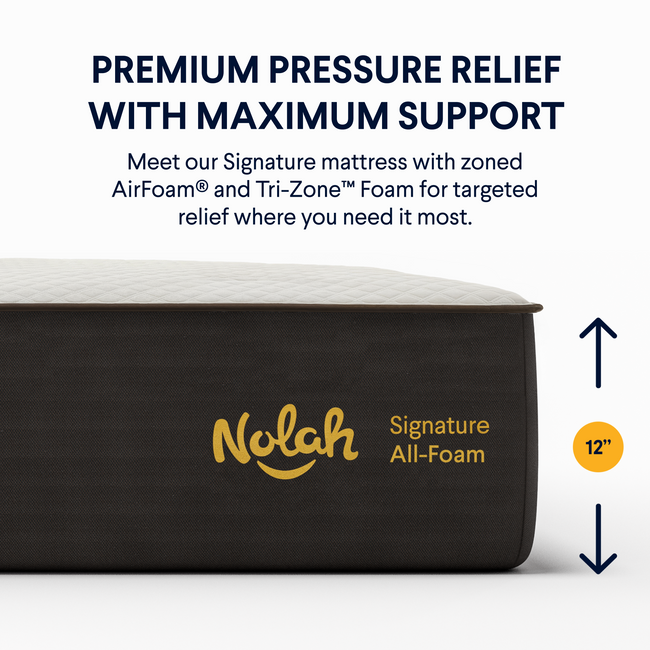 Nolah Signature 12-inch mattress for The Mattress Shop, showcasing product image Nolah Signature on the page: Best Soft Mattresses page.