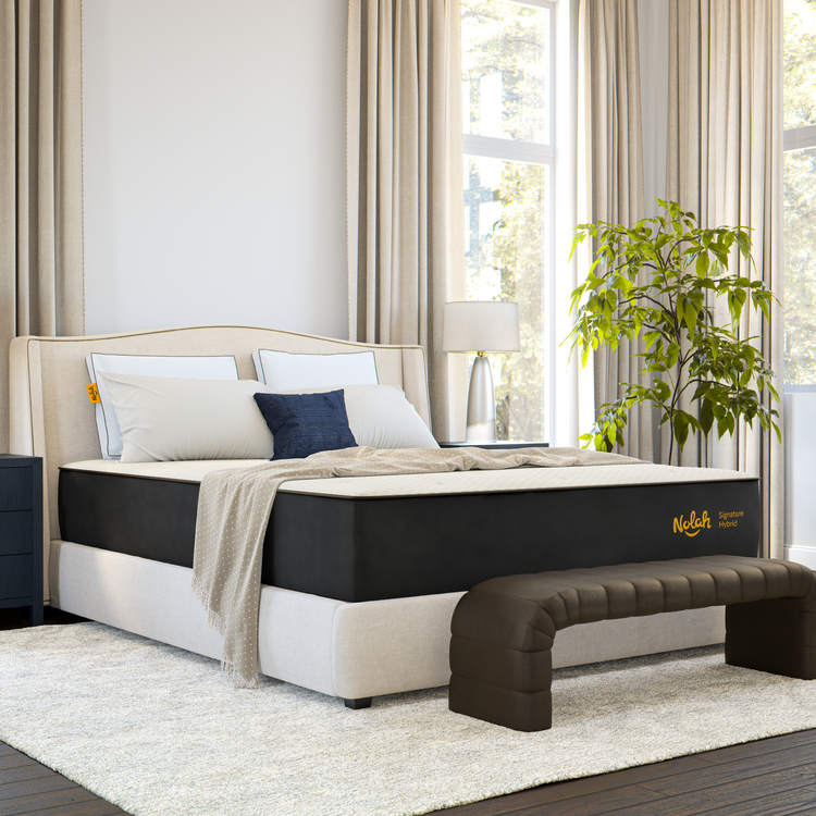 Nolah Signature hybrid mattress for The Mattress Shop, showcasing page banner content on the page: First Responders page.