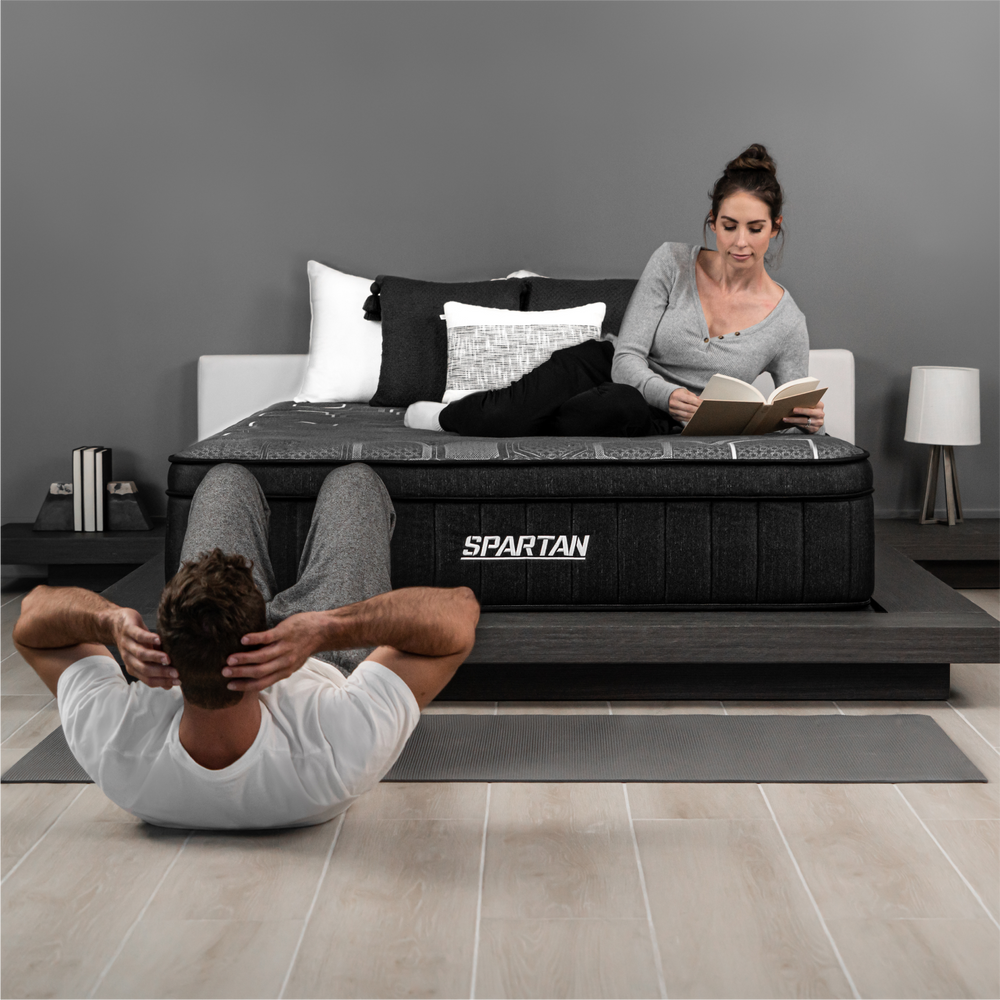 Spartan mattress with workout-inspired features designed for recovery and sleep comfort, supporting active lifestyles.