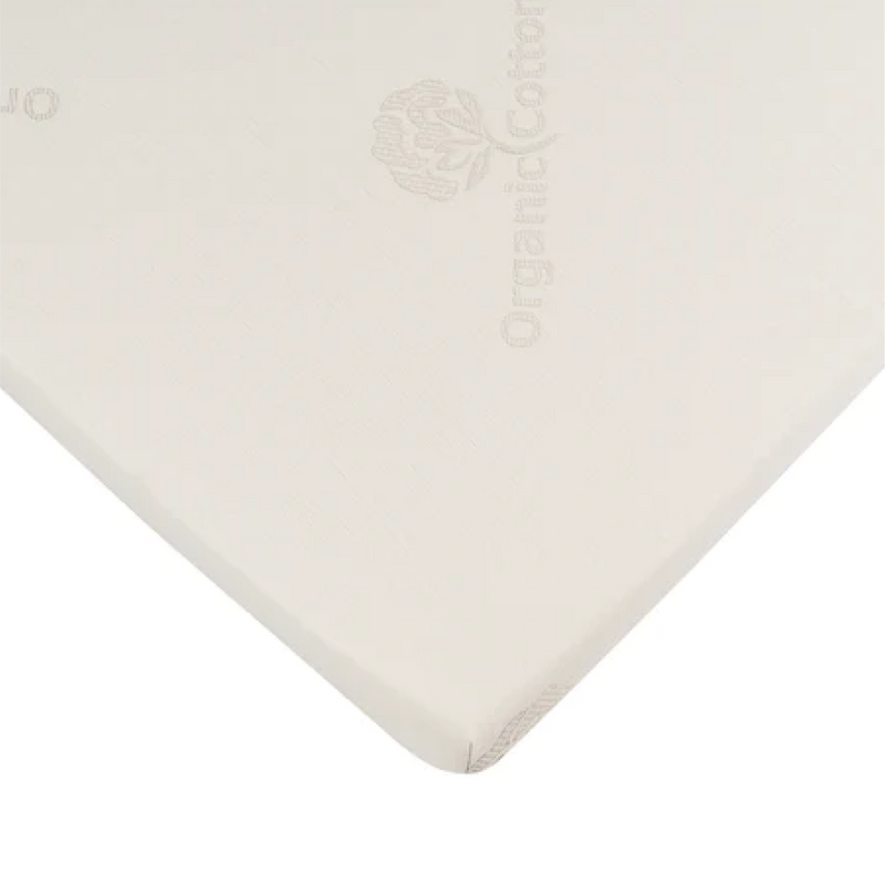 Talalay topper organic view highlighting its eco-friendly materials offering pressure relief and comfort.