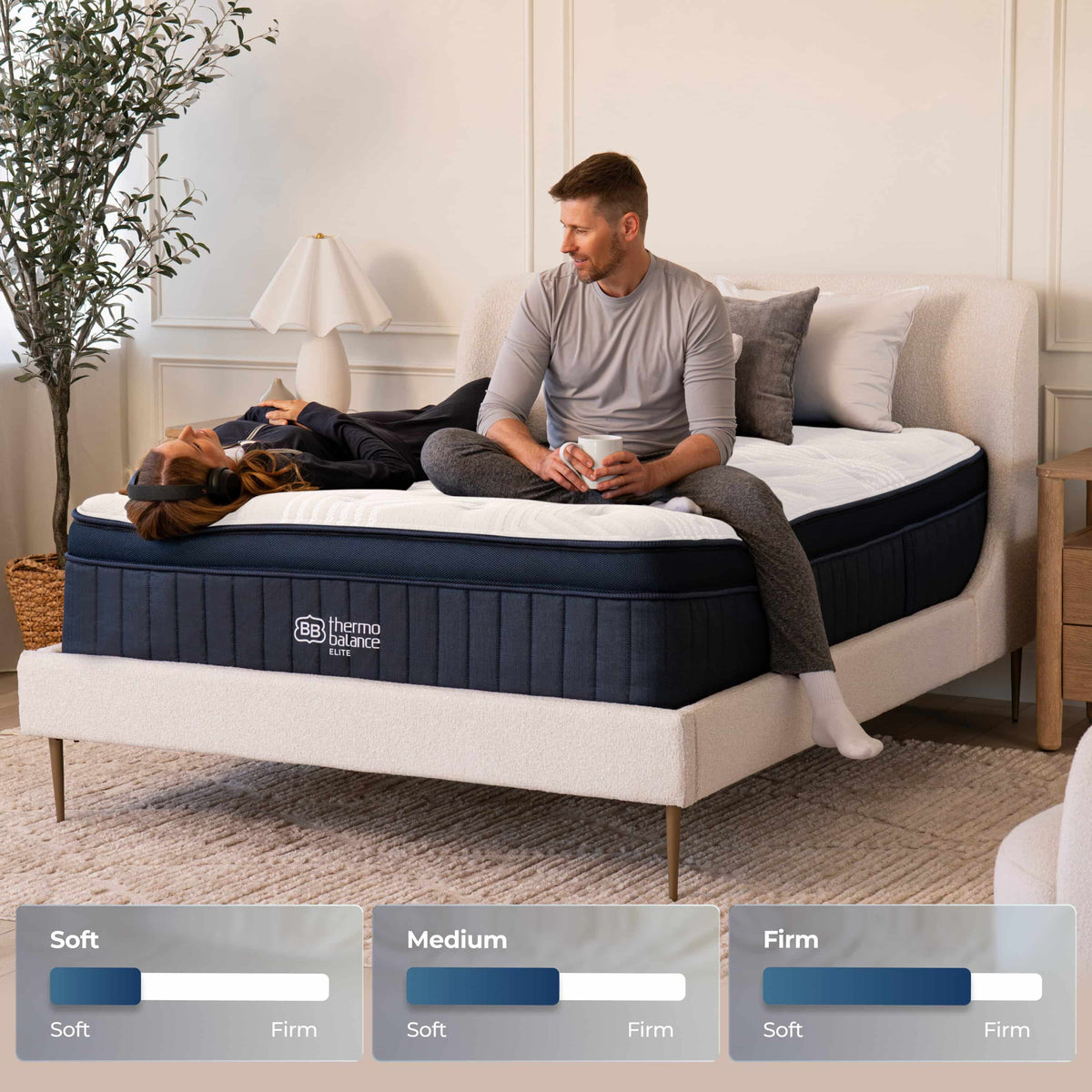 Customizable Comfort for The Mattress Shop, showcasing Customizable Comfort on the product page.